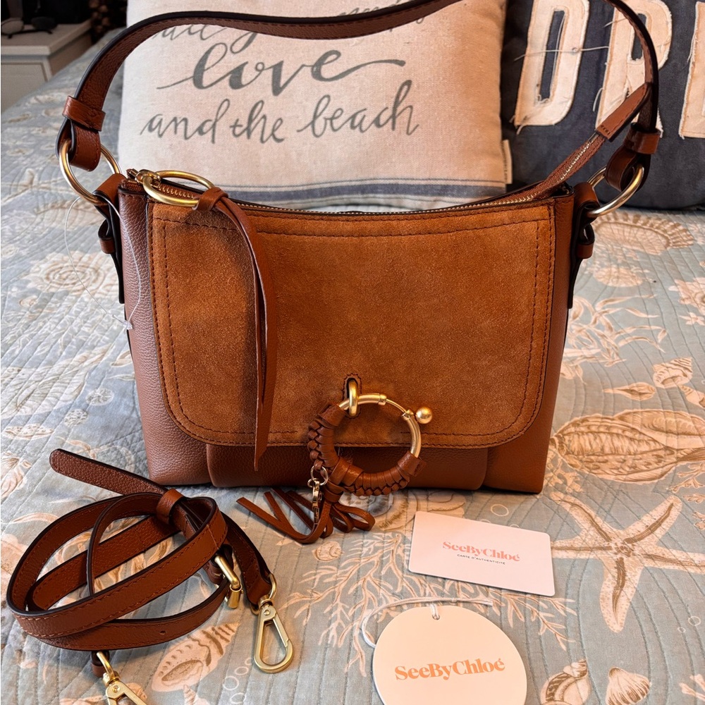 Authentic See Chloe bag Joan Hobo bag with strap and tags